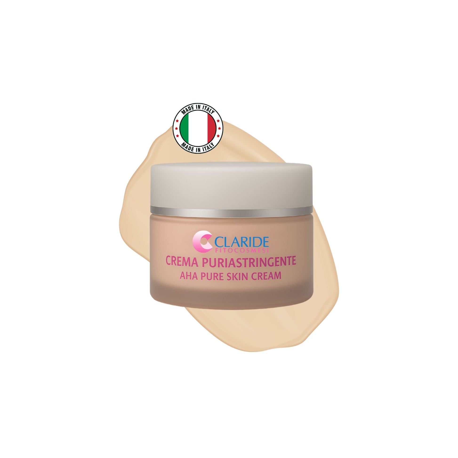 Crema Viso Esfoliante AHA Made in Italy Claride Fitocosmesi | Per Pori Dilatati e Imperfezioni