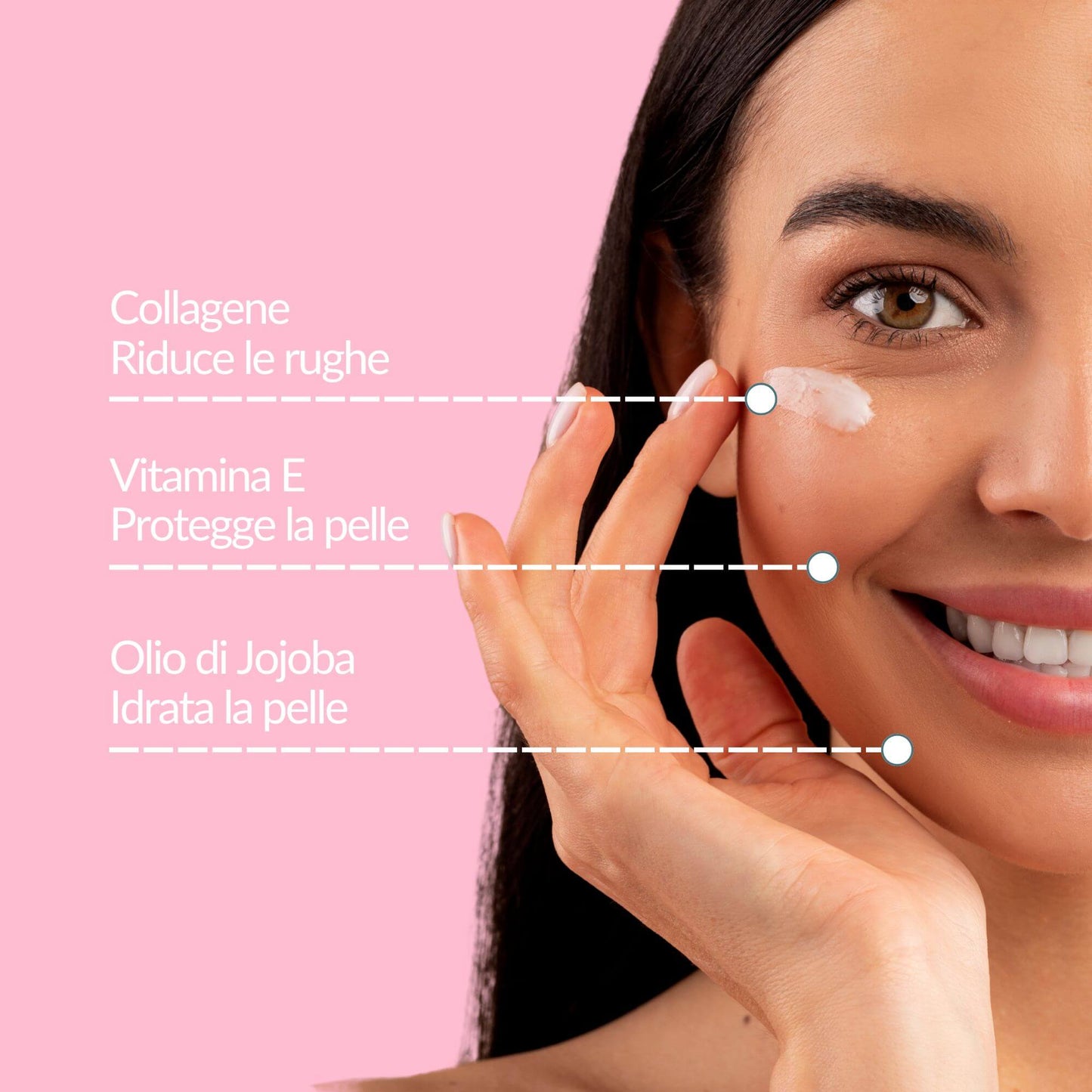 Crema Collagene Antirughe Effetto Lifting con Vitamina E per tutti i tipi di pelle
