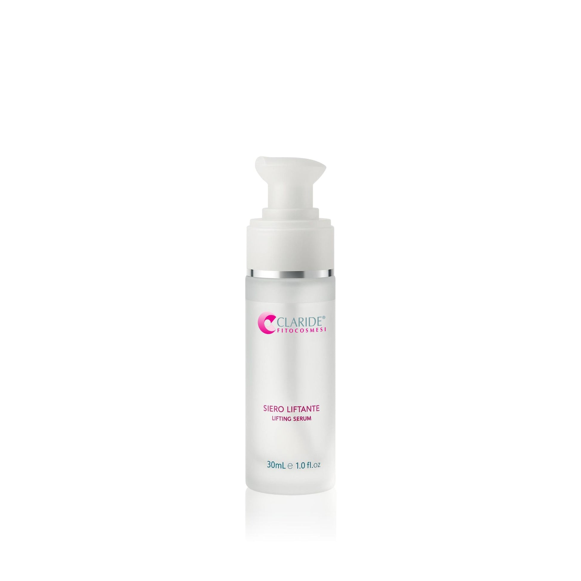 Siero liftante viso anti-age Claride fitocosmesi in flacone con dispenser da 30ml.