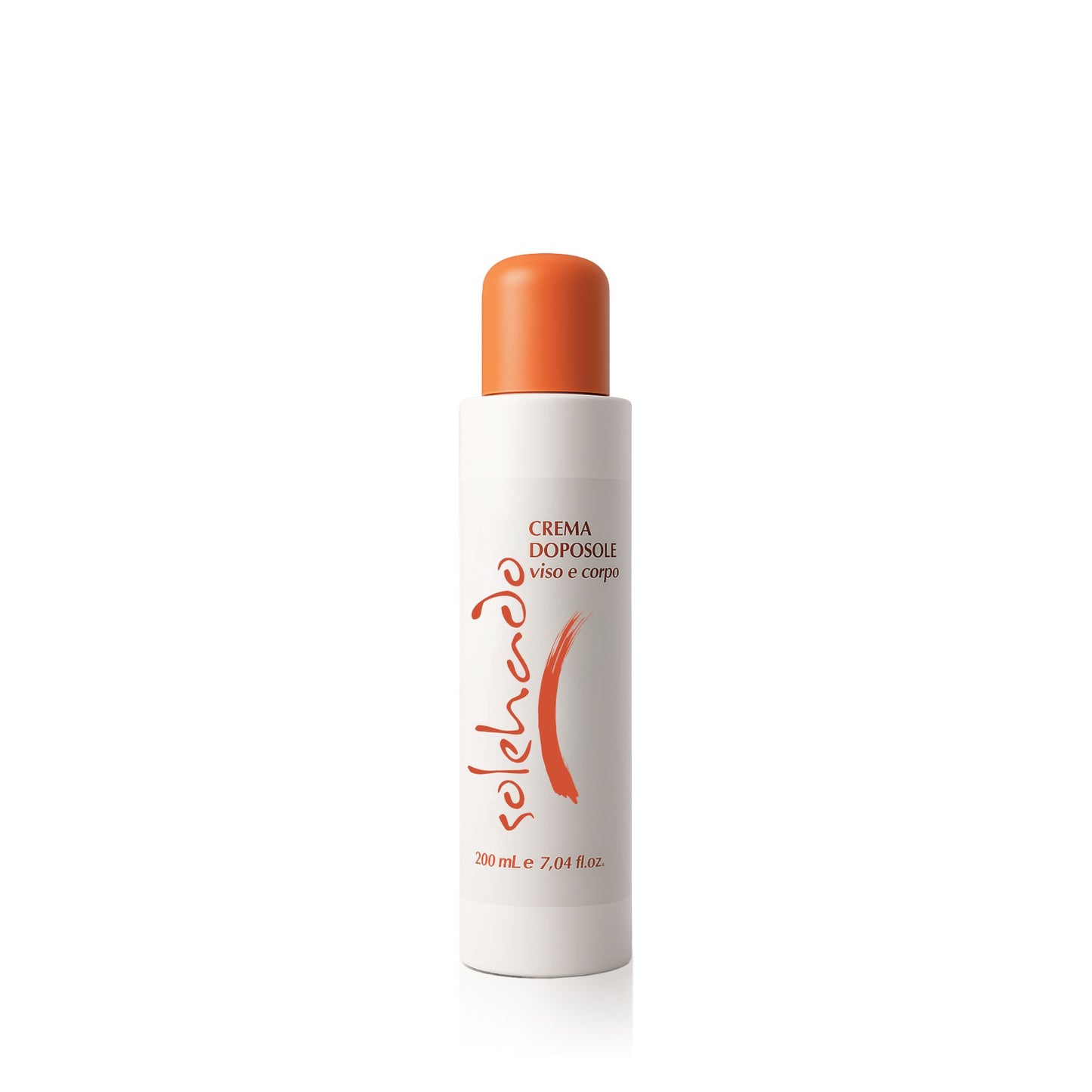 Flacone da 200 ml di Solehado Crema Doposole, prodotto idratante e lenitivo per viso e corpo dopo l'esposizione al sole.