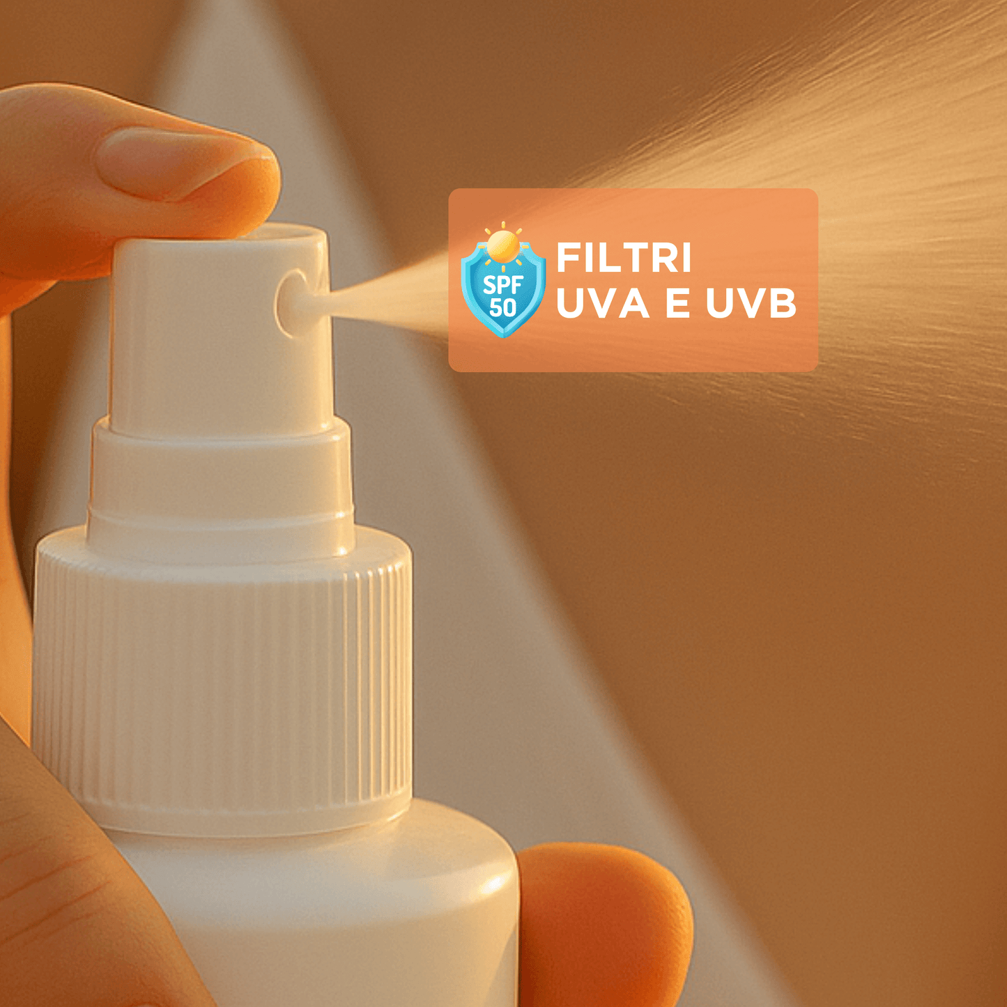 spruzzo di crema solare sprai e benefici, filtri uva e uvb