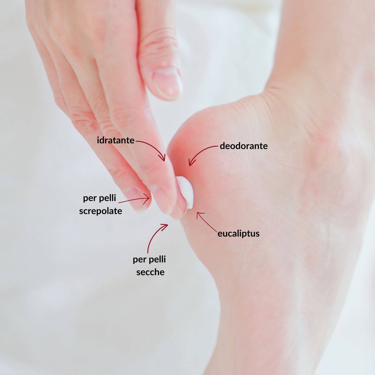 Crema Piedi Idratante Deodorante con Eucaliptus Bisabololo e Cera di Jojoba per tutti i tipi di pelle