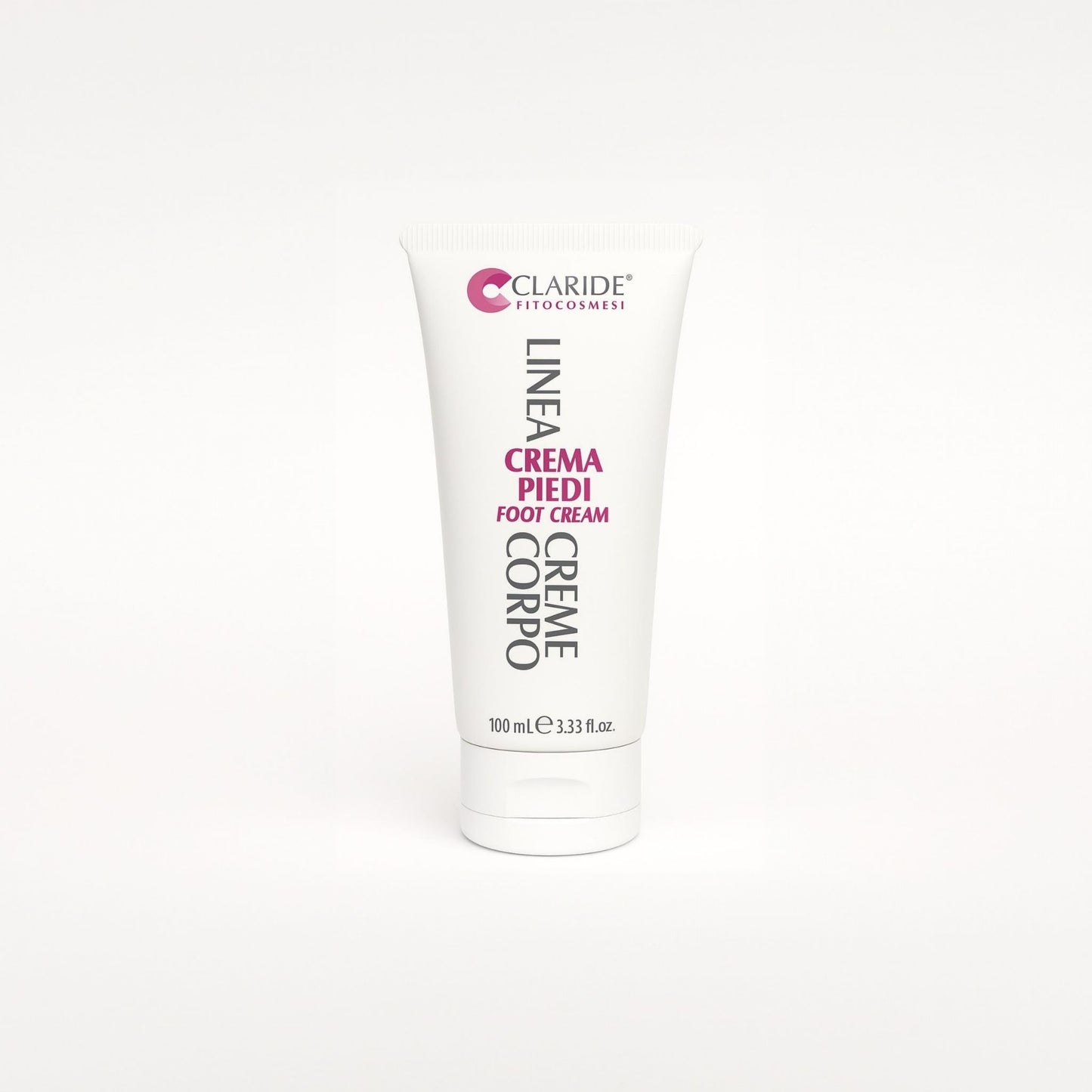 Claride Fitocosmesi Crema Piedi, tubo bianco da 100 ml per la cura dei piedi.