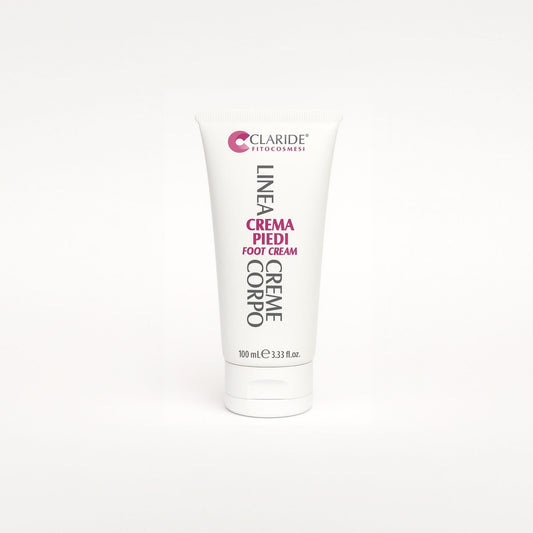 Claride Fitocosmesi Crema Piedi, tubo bianco da 100 ml per la cura dei piedi.
