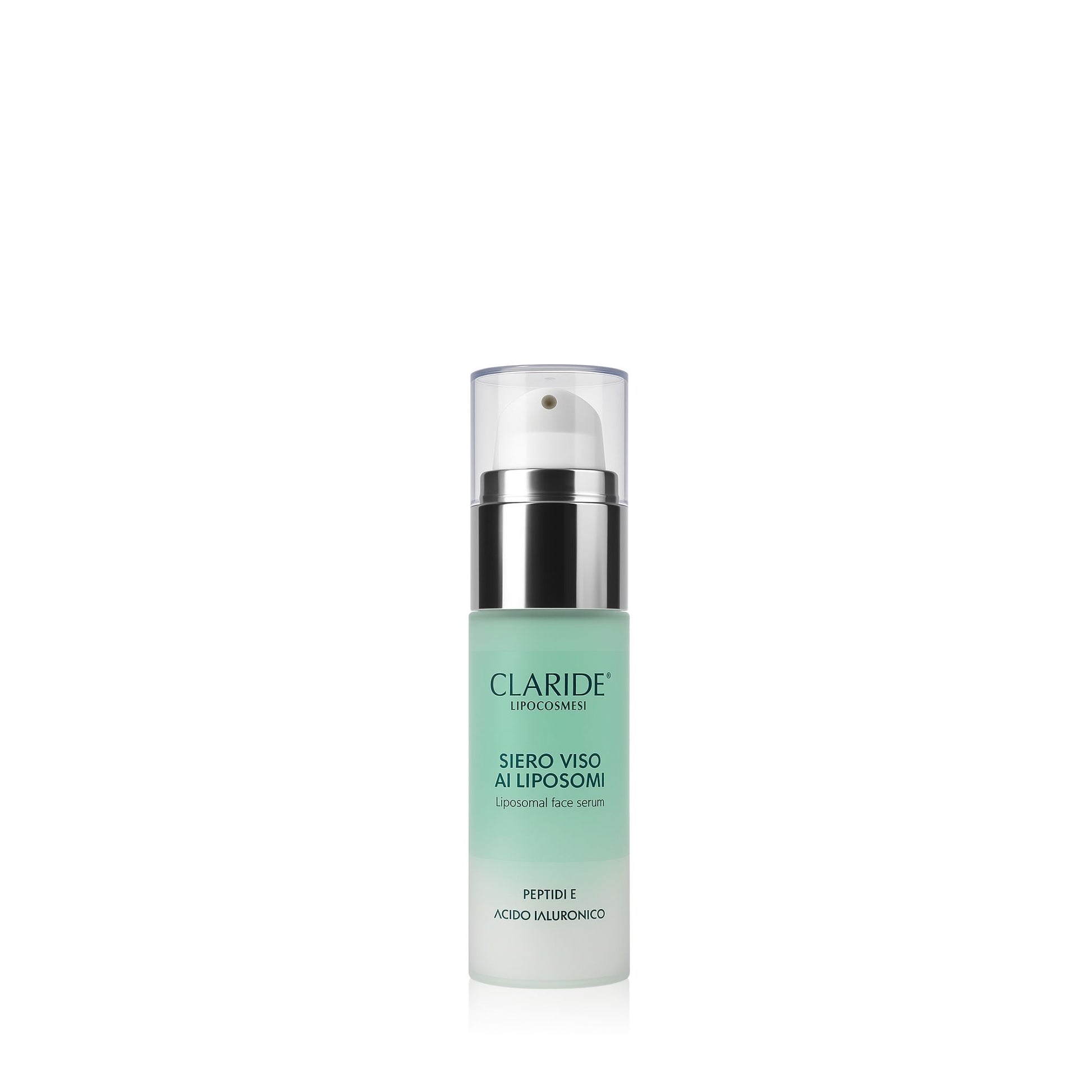 Claride Fitocosmesi flacone con tappo trasparente del Siero Viso ai Liposomi con Peptidi e Acido Ialuronico