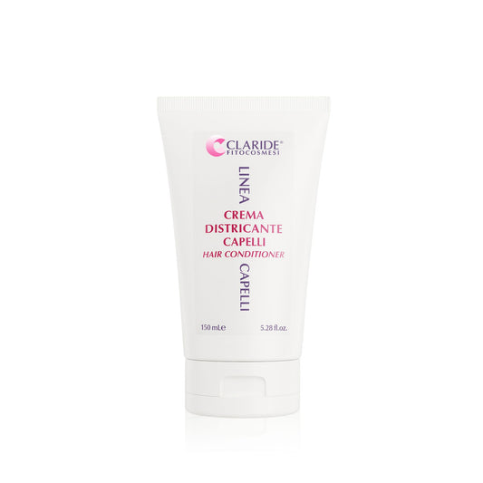 Tubo di Crema Districante per capelli da 150 ml, un balsamo nutriente che elimina i nodi e l'effetto crespo per capelli facili da pettinare.
