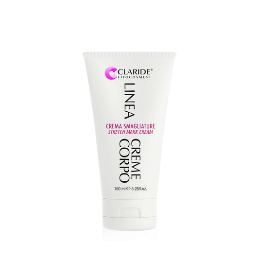 Tubo da 150 ml di Crema Smagliature Claride Fitocosmesi, trattamento elasticizzante con Olio di Avocado e Ginseng per prevenire e migliorare le smagliature, ideale in gravidanza.