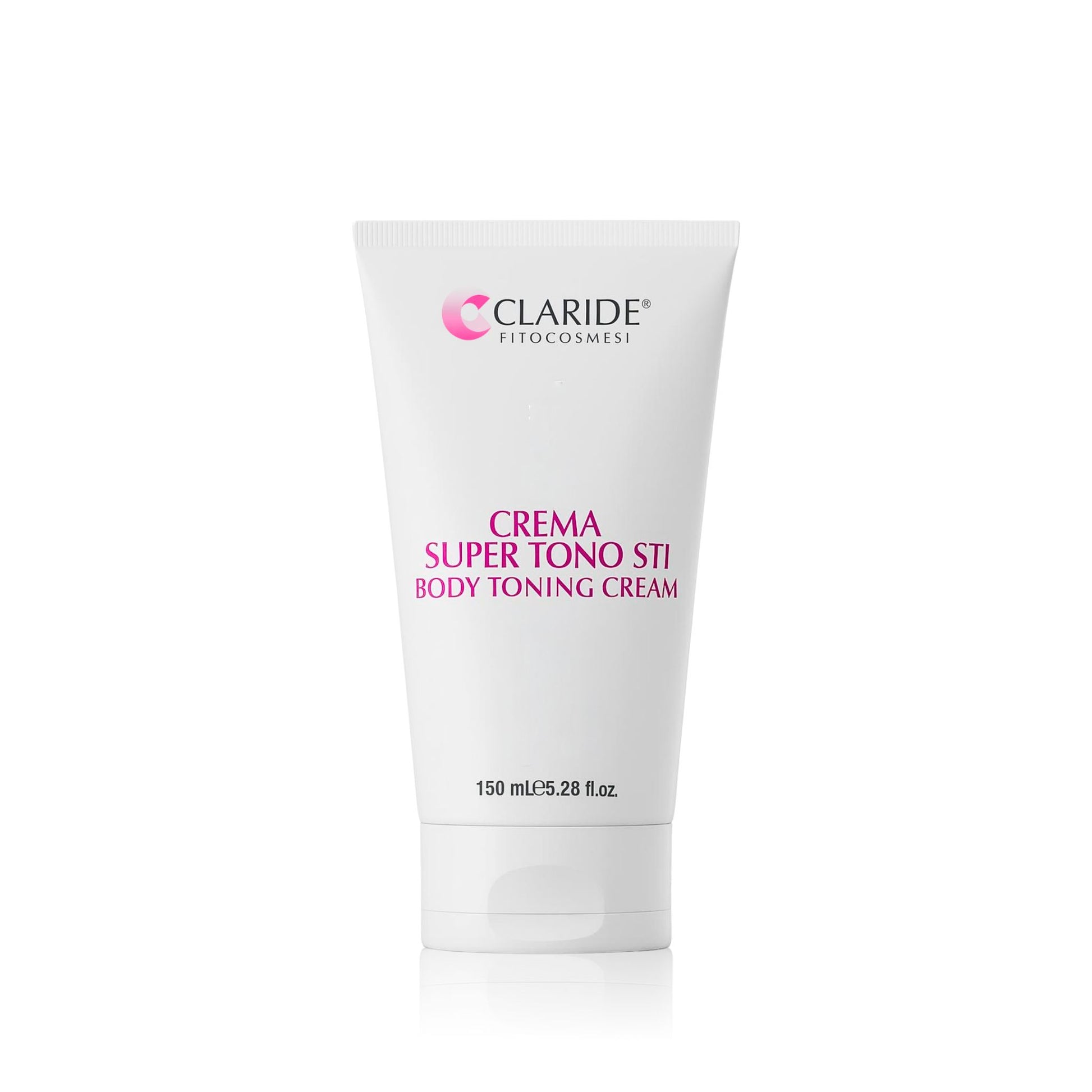 Tubo di Crema Corpo Claride Fitocosmesi Supertono STI Tonificante da 150 ml, ideale per rassodare ed elasticizzare la pelle con ingredienti naturali.