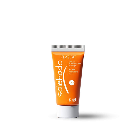 Crema Solare Viso Anti-Age SPF 50 Alta Protezione per tutti i tipi di pelle