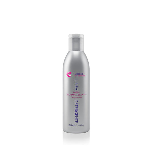 Flacone di Latte Detergente Normalizzante Claride Fitocosmesi da 200 ml, trattamento purificante per pelli miste e grasse.