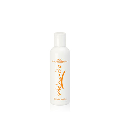Olio Bagnoschiuma doposole rigenerante Solehado, flacone da 200ml.