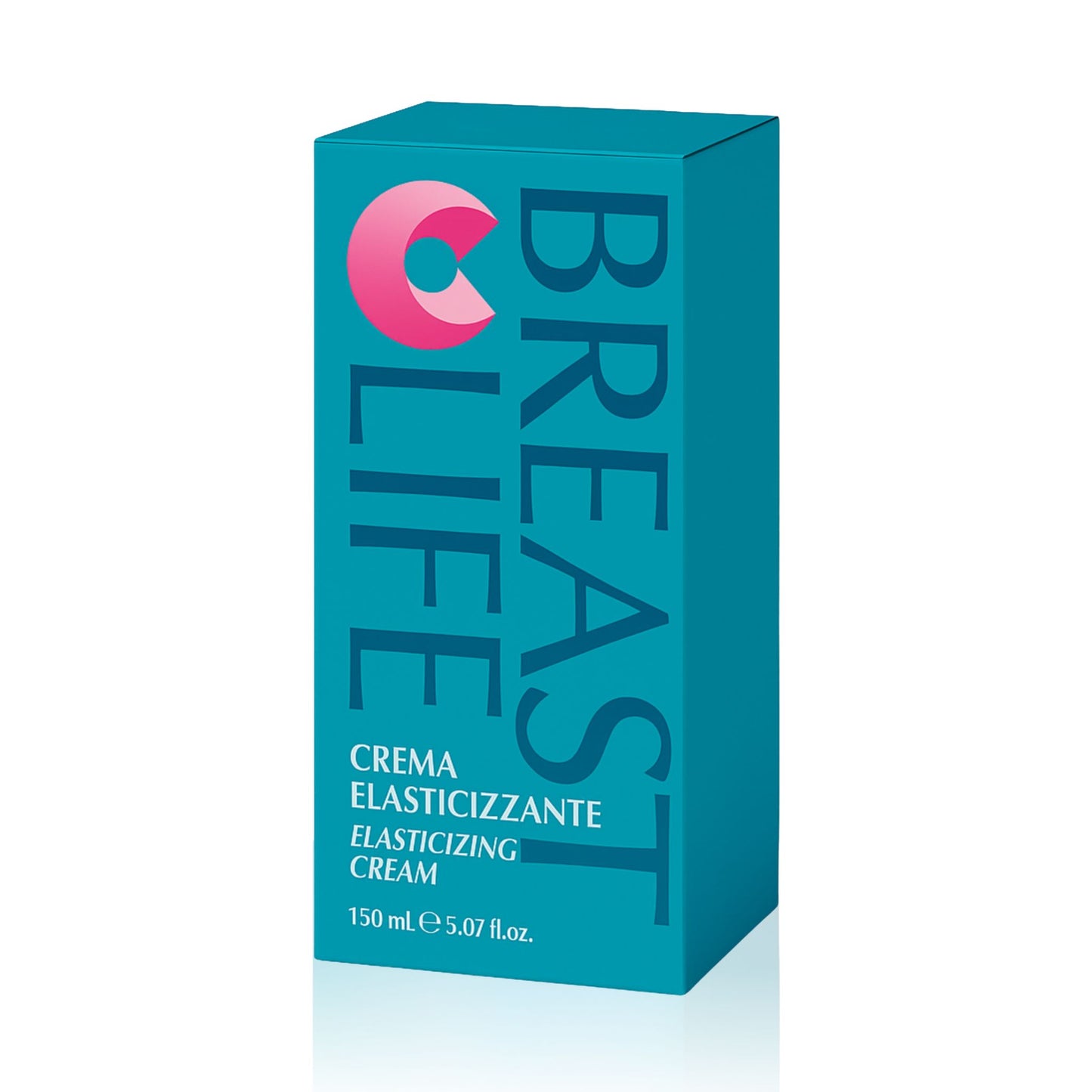 Scatola della Crema Elasticizzante Breast Life da 150 ml su sfondo bianco.