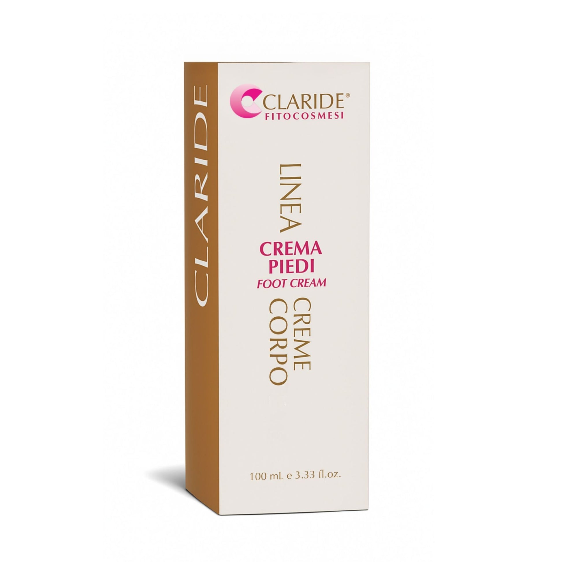 Scatola della Crema Piedi di Claride Fitocosmesi, trattamento idratante e ammorbidente per piedi secchi da 100 ml.