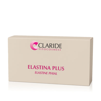 Confezione di Claride Fitocosmesi Elastina Plus Fiala Antiage Antietà Elasticizzante Viso e Décolleté con Sericina, 10 fiale da 4 mL.