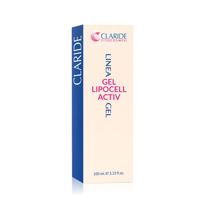 Scatola del Gel Lipocell Activ di Claride Fitocosmesi, trattamento corpo ad azione urto contro cellulite e adiposità localizzate da 100 ml