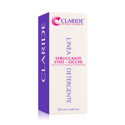 Scatola dello Struccante Viso - Occhi di Claride Fitocosmesi, Linea Detergente da 200 ml