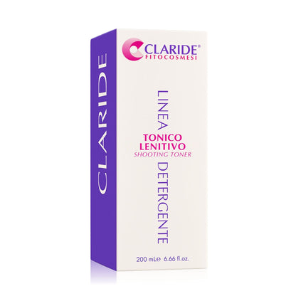 Scatola del Tonico Lenitivo di Claride Fitocosmesi, Linea Detergente da 200 ml