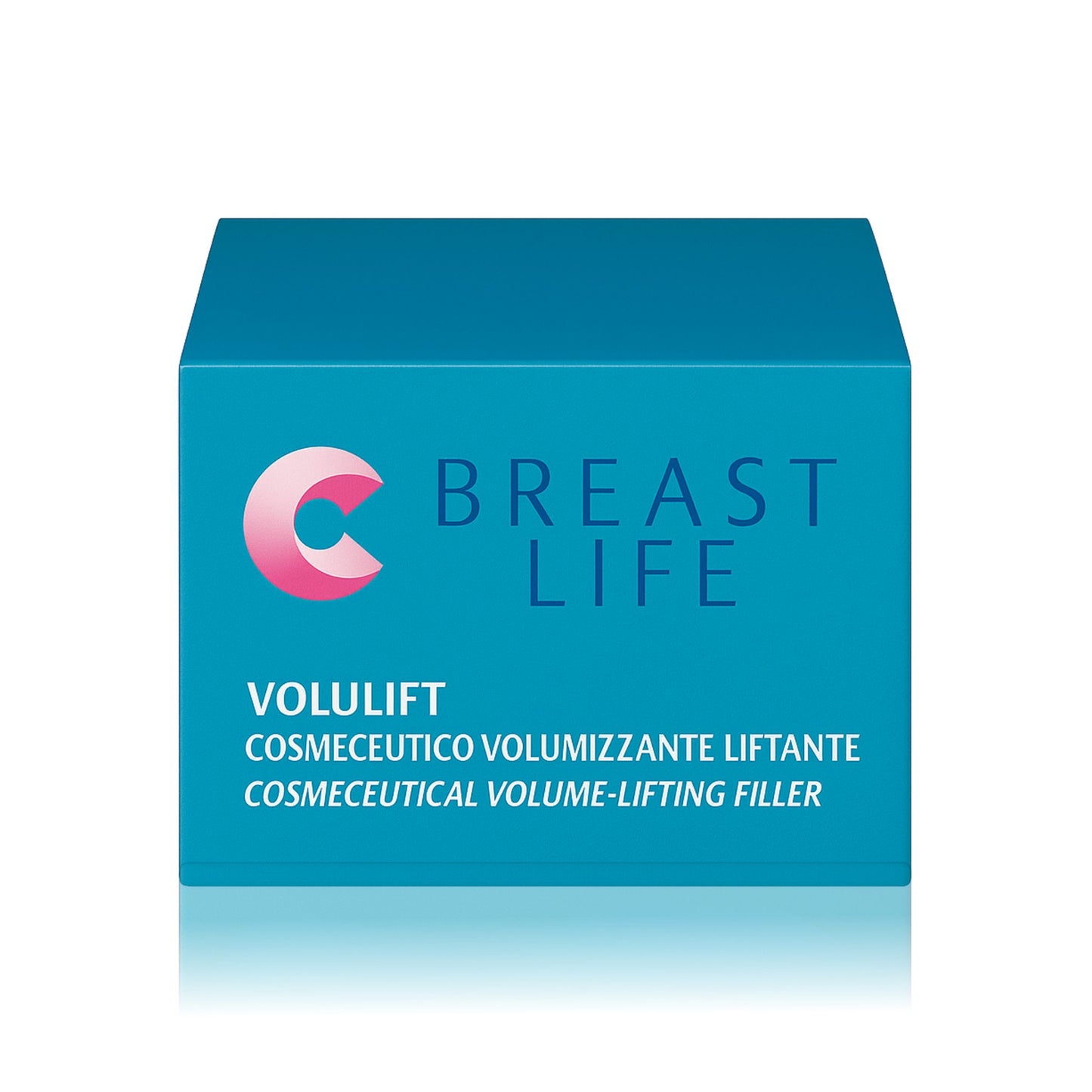 Scatola di Volulift Breast Life di Claride Fitocosmesi, trattamento cosmeceutico per il seno ad azione volumizzante e liftante.